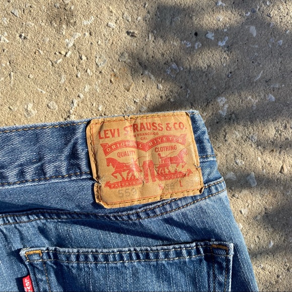 Mens Levis Vintage Denim 559 Blue Denim Relaxed Straight Leg Jeans Size 36 x 30 - Picture 3 of 4